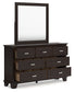 Covetown Queen Panel Bed with Mirrored Dresser, Chest and Nightstand Signature Design by Ashley®
