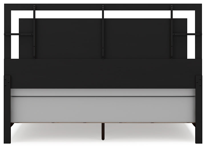 Covetown King Panel Bed with Mirrored Dresser Signature Design by Ashley®