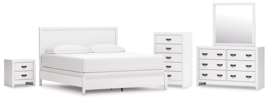 Binterglen California King Panel Bed with Mirrored Dresser, Chest and Nightstand Signature Design by Ashley®