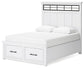 Ashbryn Queen Panel Storage Bed with Mirrored Dresser, Chest and Nightstand Benchcraft®