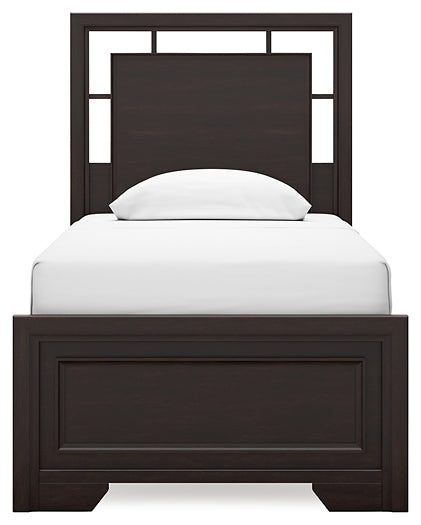 Covetown Twin Panel Bed with Mirrored Dresser Signature Design by Ashley®