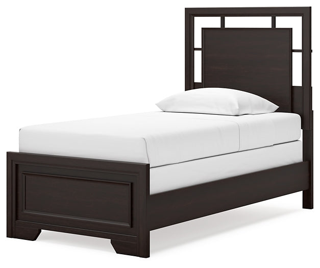 Covetown Twin Panel Bed with Mirrored Dresser Signature Design by Ashley®
