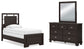 Covetown Twin Panel Bed with Mirrored Dresser Signature Design by Ashley®
