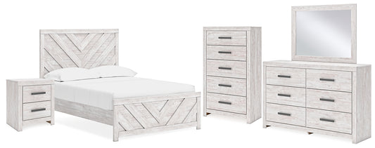 Cayboni Full Panel Bed with Mirrored Dresser, Chest and Nightstand Signature Design by Ashley®