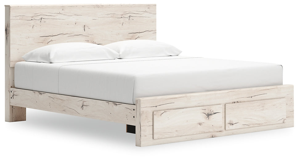 Lawroy King Panel Storage Bed with Mirrored Dresser Benchcraft®