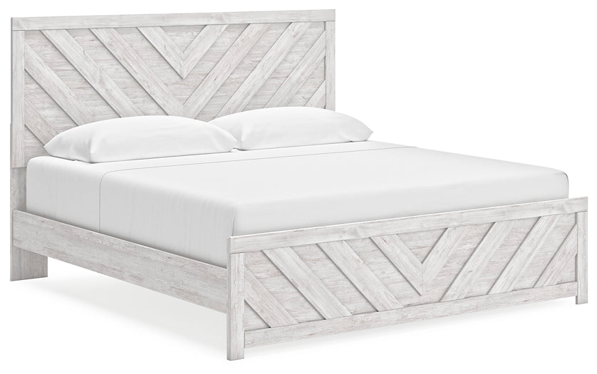 Cayboni King Panel Bed with Mirrored Dresser, Chest and Nightstand Signature Design by Ashley®