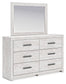 Cayboni King Panel Bed with Mirrored Dresser and Nightstand Signature Design by Ashley®