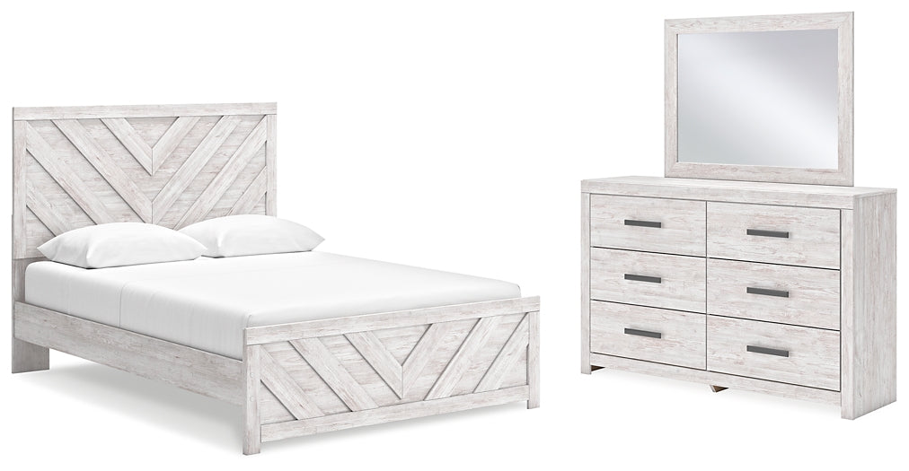 Cayboni King Panel Bed with Mirrored Dresser Signature Design by Ashley®