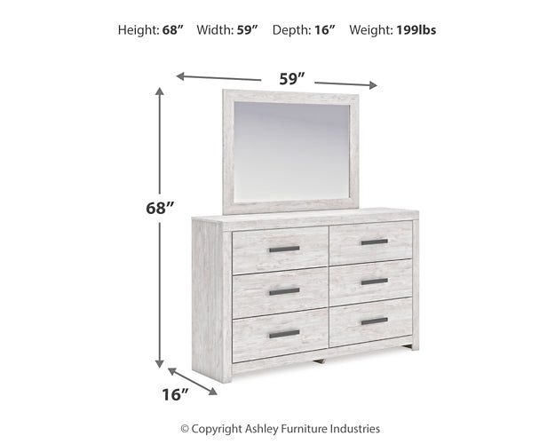 Cayboni King Panel Bed with Mirrored Dresser Signature Design by Ashley®