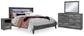 Baystorm King Panel Bed with Mirrored Dresser and Nightstand Signature Design by Ashley®