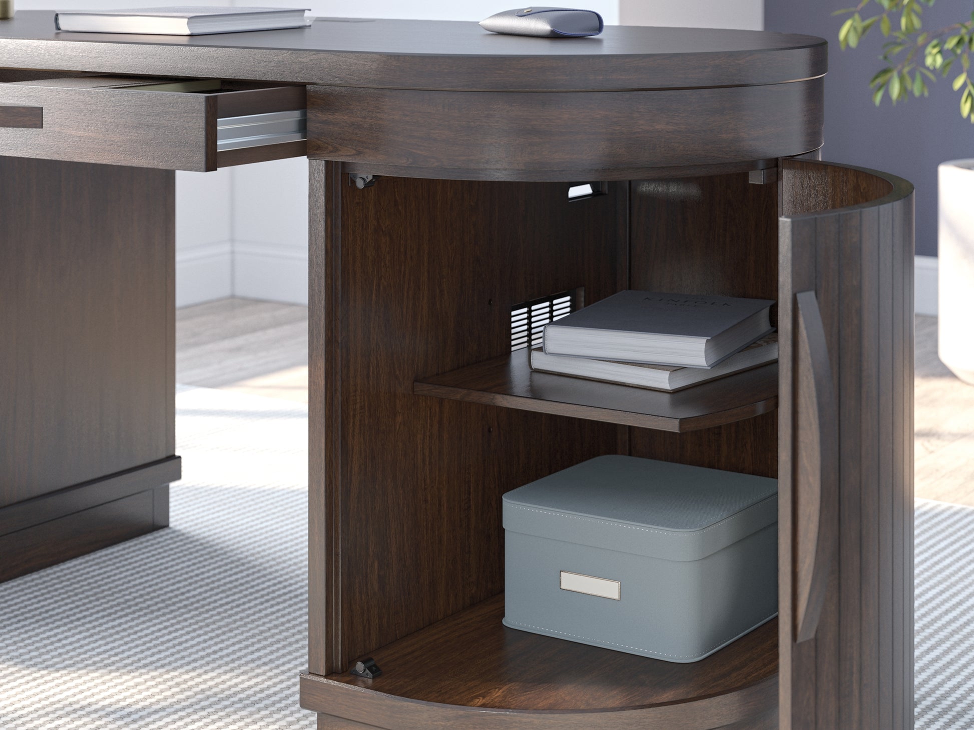 Korestone Home Office Desk with Chair and Storage Signature Design by Ashley®