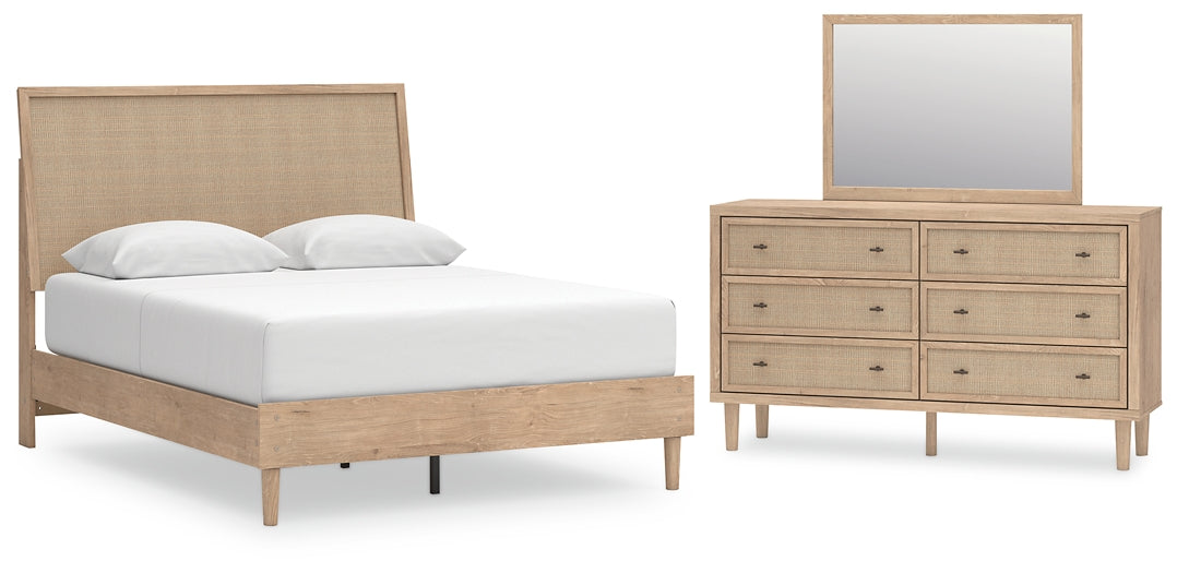 Cielden Queen Panel Bed with Mirrored Dresser Signature Design by Ashley®