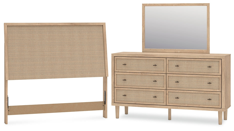 Cielden Full Panel Headboard with Mirrored Dresser Signature Design by Ashley®