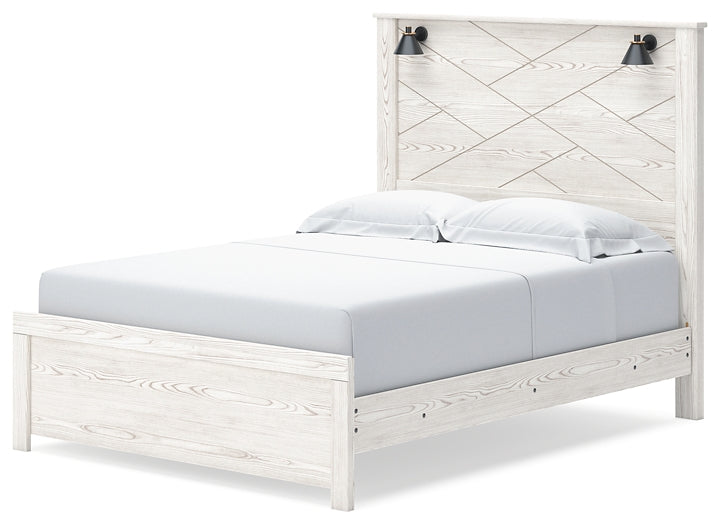 Gerridan Queen Panel Bed with Mirrored Dresser and Nightstand Signature Design by Ashley®