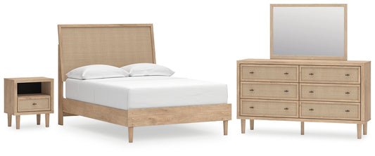 Cielden Full Panel Bed with Mirrored Dresser and Nightstand Signature Design by Ashley®
