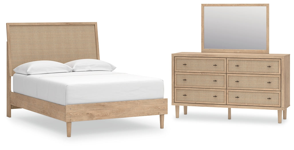 Cielden Full Panel Bed with Mirrored Dresser Signature Design by Ashley®