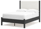 Cadmori Full Upholstered Panel Bed with Mirrored Dresser Signature Design by Ashley®