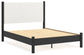 Cadmori Queen Upholstered Panel Bed with Mirrored Dresser and Nightstand Signature Design by Ashley®