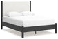 Cadmori Queen Upholstered Panel Bed with Mirrored Dresser and Nightstand Signature Design by Ashley®
