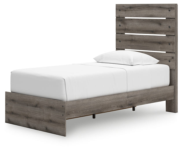 Graystorm Twin Panel Storage Bed with Mirrored Dresser and Nightstand Signature Design by Ashley®