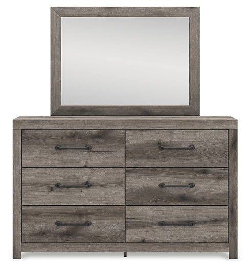 Graystorm Twin Panel Storage Bed with Mirrored Dresser Signature Design by Ashley®
