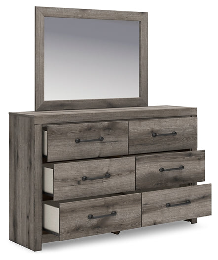 Graystorm Twin Panel Storage Bed with Mirrored Dresser Signature Design by Ashley®