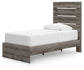 Graystorm Twin Panel Storage Bed with Mirrored Dresser Signature Design by Ashley®