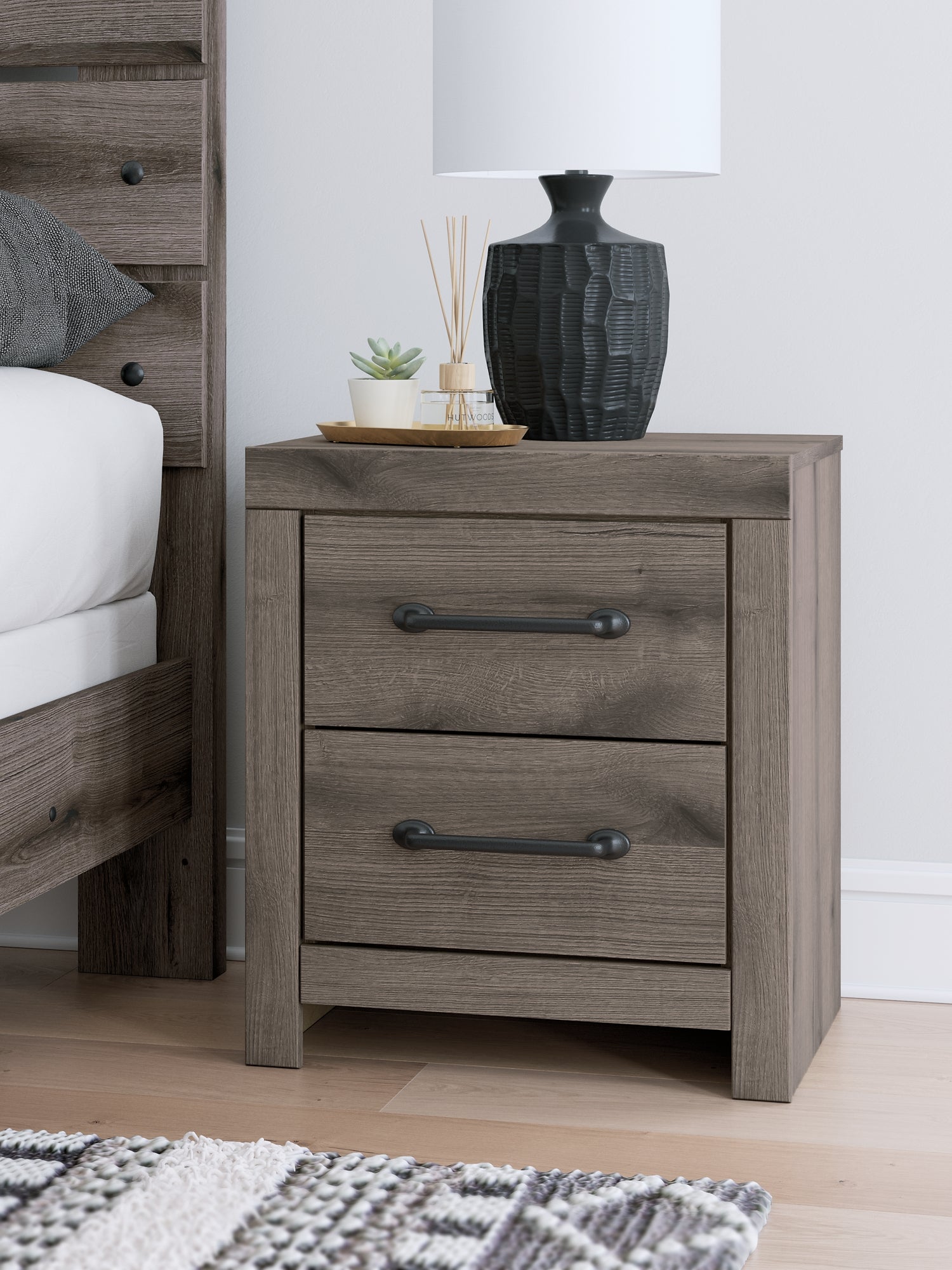 Graystorm Queen Panel Bed with Mirrored Dresser and Nightstand Signature Design by Ashley®