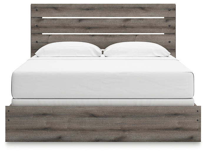 Graystorm King Panel Bed with Mirrored Dresser Signature Design by Ashley®