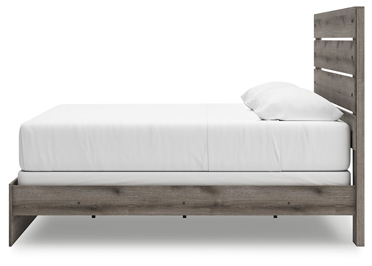 Graystorm King Panel Bed with Mirrored Dresser Signature Design by Ashley®