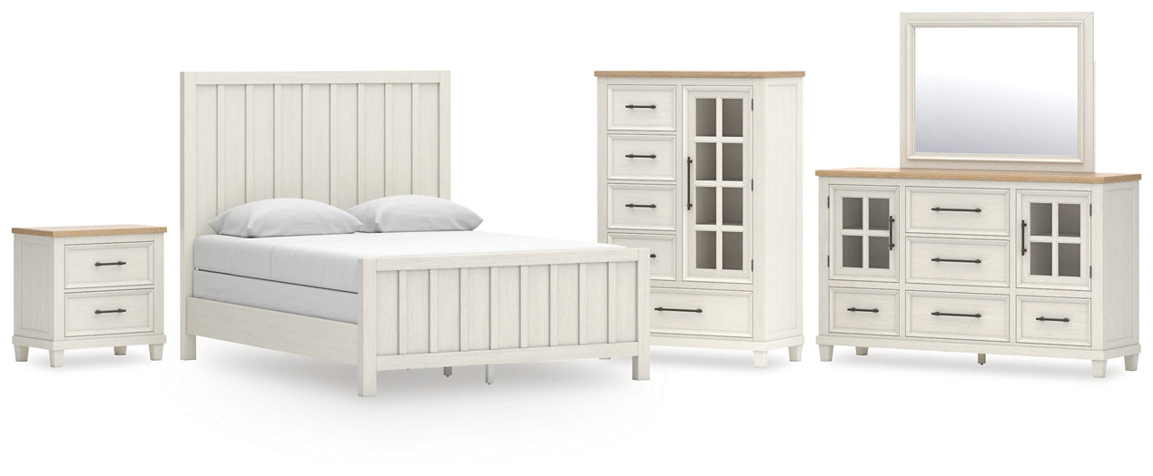 Shaybrock Queen Panel Bed with Mirrored Dresser, Chest and Nightstand Benchcraft®
