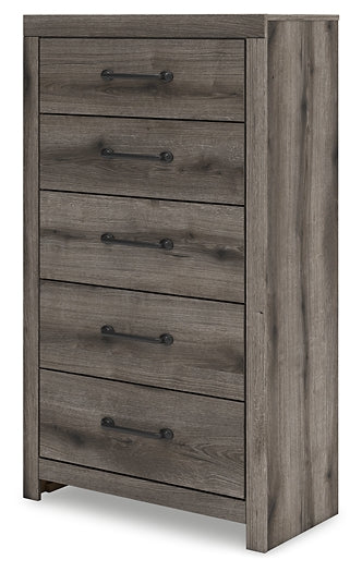 Graystorm Full Panel Bed with Storage with Mirrored Dresser, Chest and Nightstand Signature Design by Ashley®