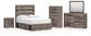 Graystorm Full Panel Bed with Storage with Mirrored Dresser, Chest and Nightstand Signature Design by Ashley®