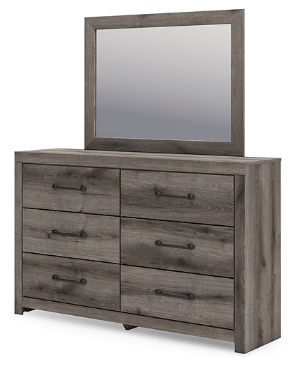 Graystorm Full Panel Bed with Storage with Mirrored Dresser and Nightstand Signature Design by Ashley®