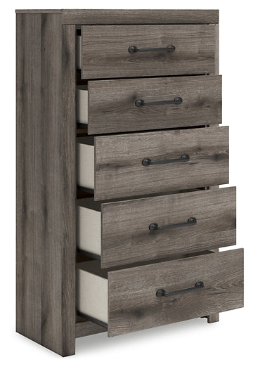 Graystorm Full Panel Bed with Storage with Mirrored Dresser, Chest and Nightstand Signature Design by Ashley®