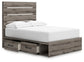 Graystorm Full Panel Bed with Storage with Mirrored Dresser, Chest and Nightstand Signature Design by Ashley®