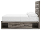 Graystorm Full Panel Bed with Storage with Mirrored Dresser Signature Design by Ashley®
