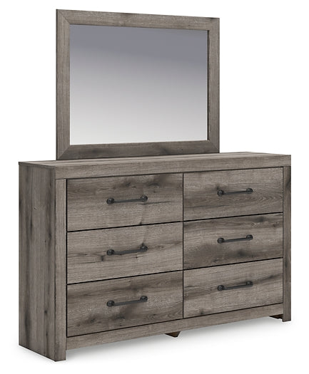 Graystorm Twin Panel Bed with Storage with Mirrored Dresser Signature Design by Ashley®