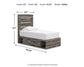 Graystorm Twin Panel Bed with Storage with Mirrored Dresser Signature Design by Ashley®