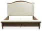 Sturlayne Queen Upholstered Panel Bed with Mirrored Dresser, Chest and Nightstand Benchcraft®