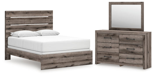 Graystorm Queen Panel Bed with Mirrored Dresser Signature Design by Ashley®