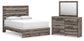 Graystorm Queen Panel Bed with Mirrored Dresser Signature Design by Ashley®