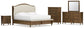 Sturlayne King Upholstered Panel Bed with Mirrored Dresser, Chest and Nightstand Benchcraft®
