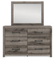Graystorm Twin Panel Bed with Storage with Mirrored Dresser and Nightstand Signature Design by Ashley®