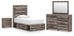 Graystorm Twin Panel Bed with Storage with Mirrored Dresser and Nightstand Signature Design by Ashley®