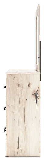 Lawroy Full Panel Headboard with Mirrored Dresser Benchcraft®