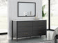 Cadmori Full Upholstered Panel Bed with Mirrored Dresser, Chest and Nightstand Signature Design by Ashley®
