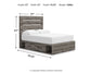 Graystorm Full Panel Bed with Storage with Mirrored Dresser Signature Design by Ashley®
