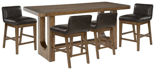 Cabalynn Counter Height Dining Table and 4 Barstools Signature Design by Ashley®