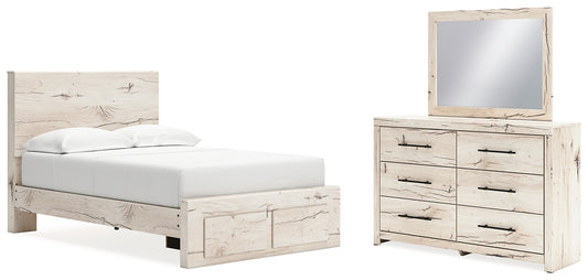 Lawroy Full Panel Storage Bed with Mirrored Dresser Benchcraft®